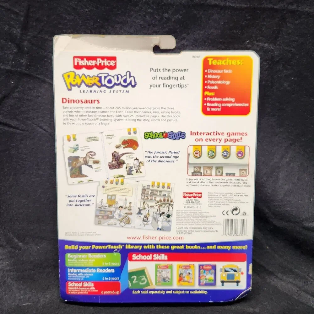 Fisher-Price Power Touch Book: Science: Grade 1: Dinosaurs Learning School Skill